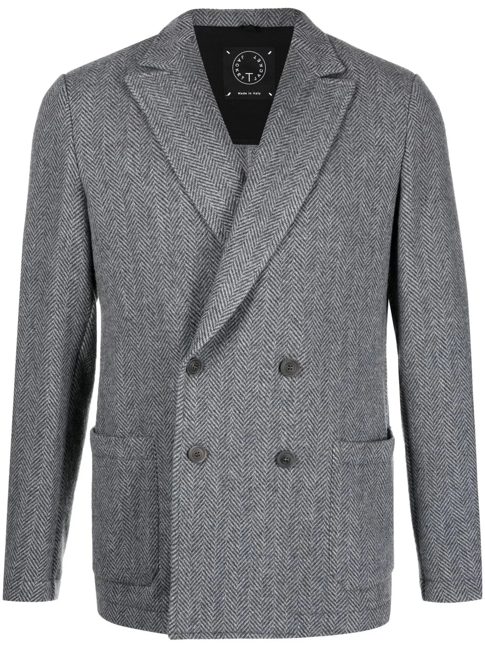 

Tonello blazer con doble botonadura - Gris