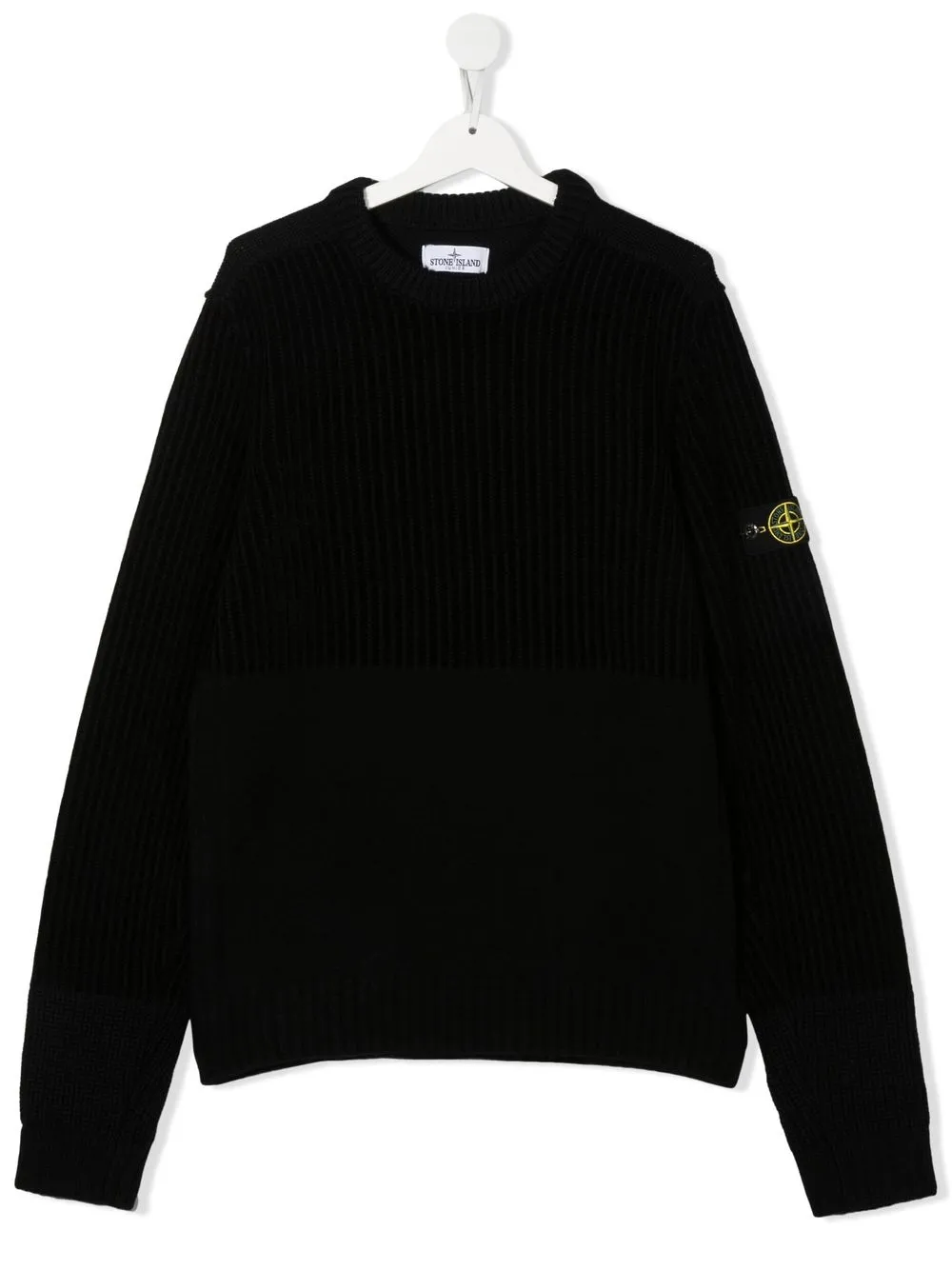 

Stone Island Junior suéter con parche del logo - Negro