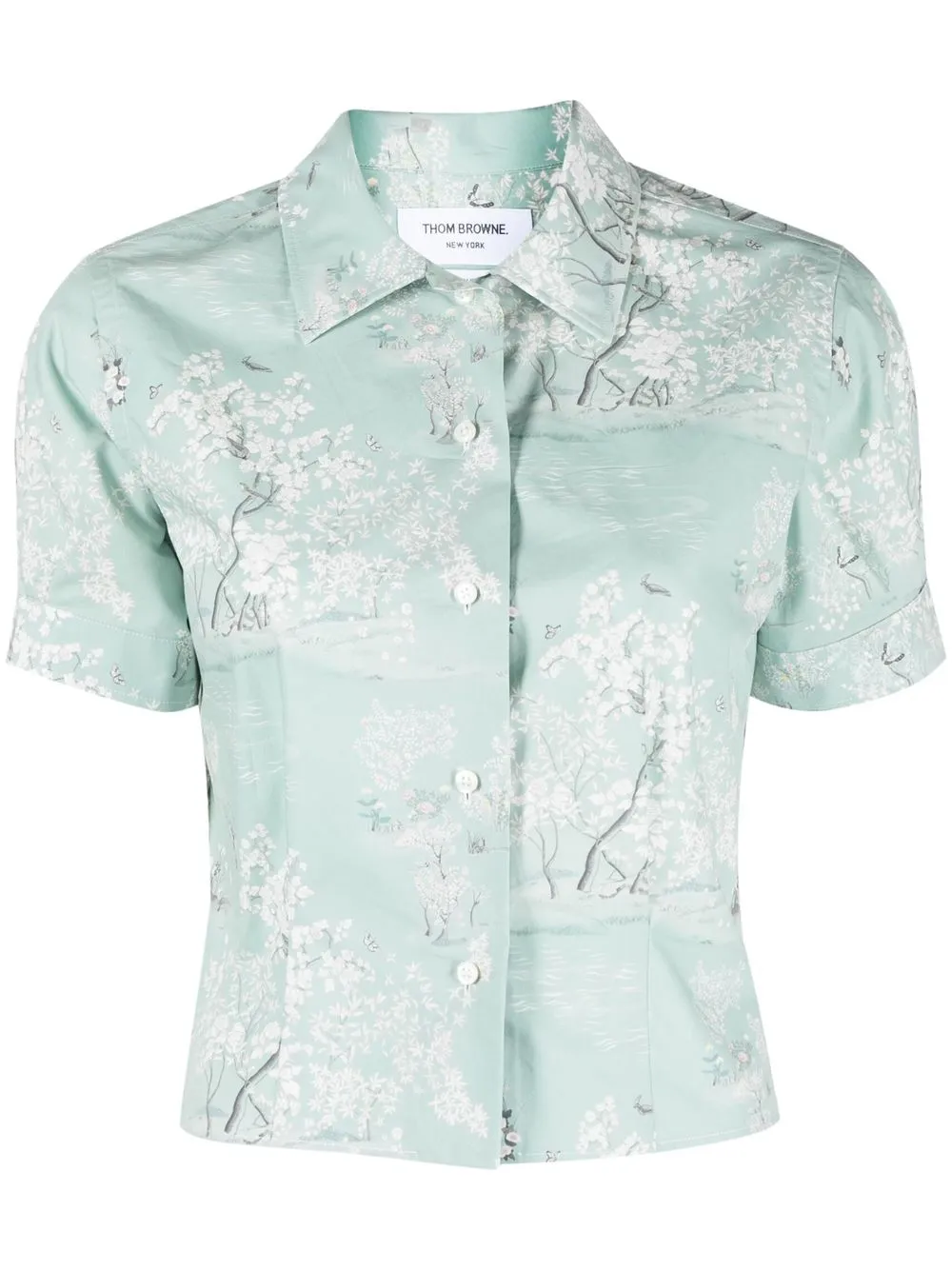 

Thom Browne floral-print shirt - Green