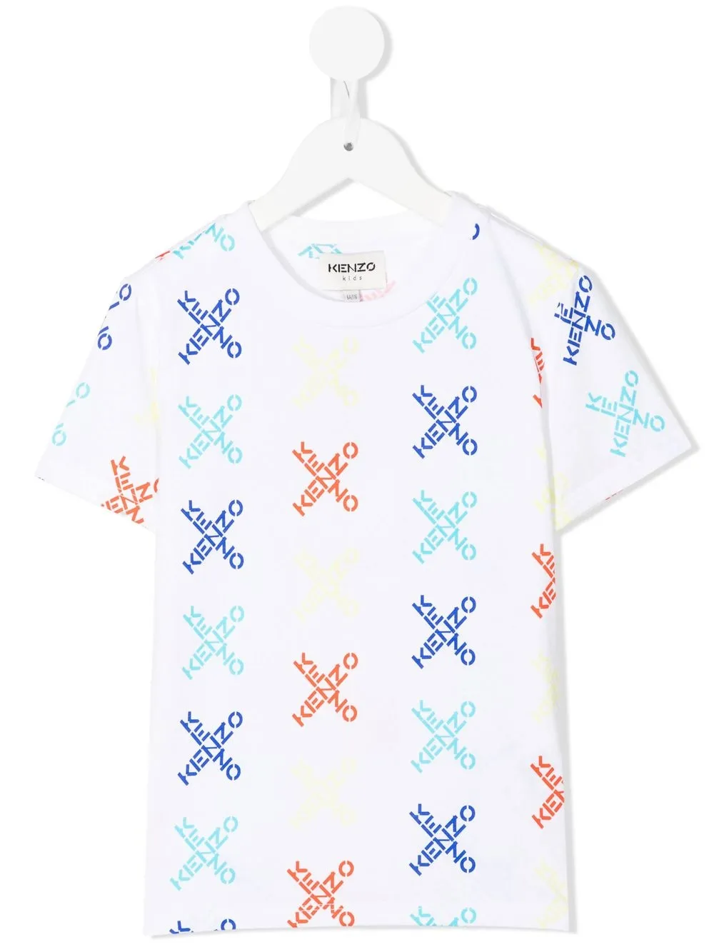 

Kenzo Kids cross-logo crew-neck T-shirt - White