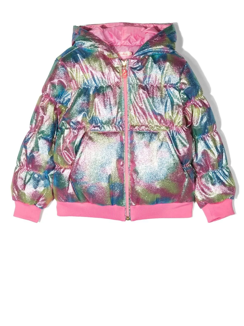 

Billieblush glitter-print padded jacket - Pink