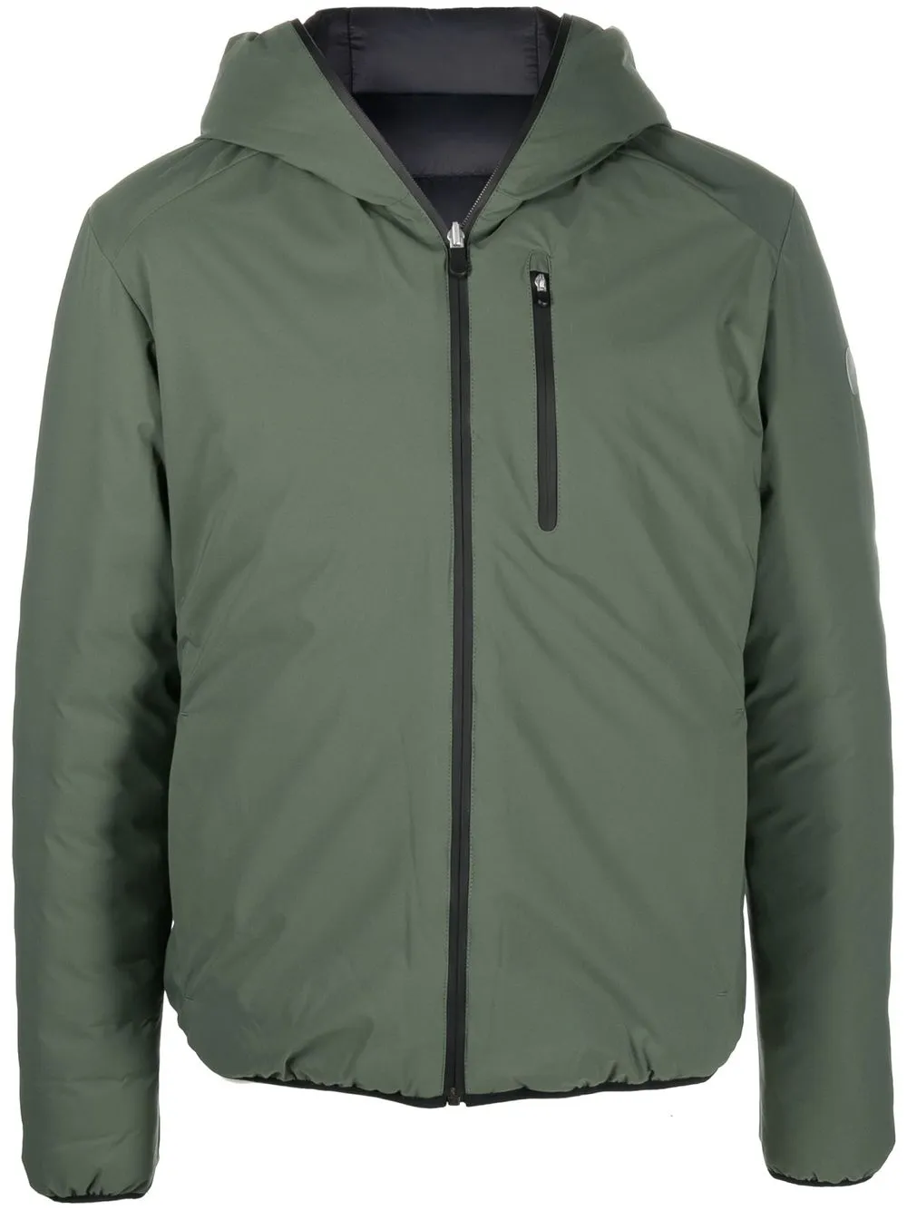 

Save The Duck quilted zip-up hooded jacket - Green