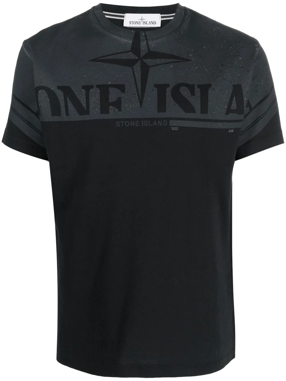 

Stone Island playera manga corta con logo estampado - Negro