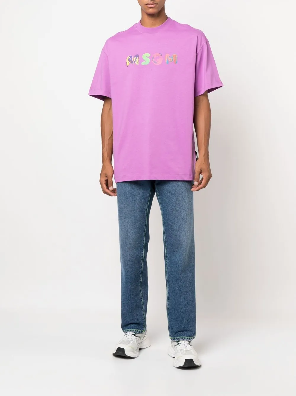 MSGM Jeans met tonaal stiksel - Blauw