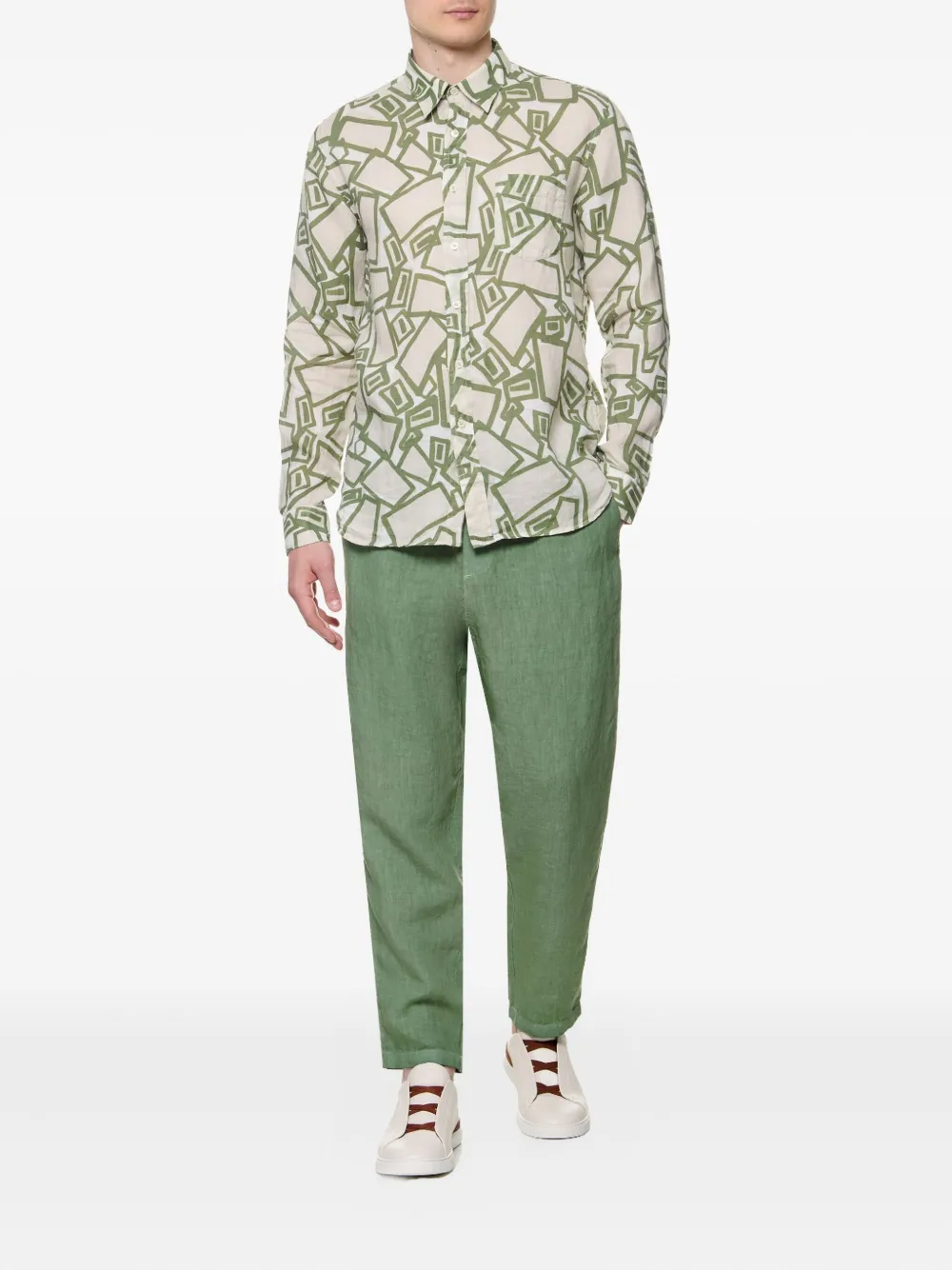 120% Lino drawstring-fastening trousers | Regular-Fit & Straight Leg Pants | Image 2