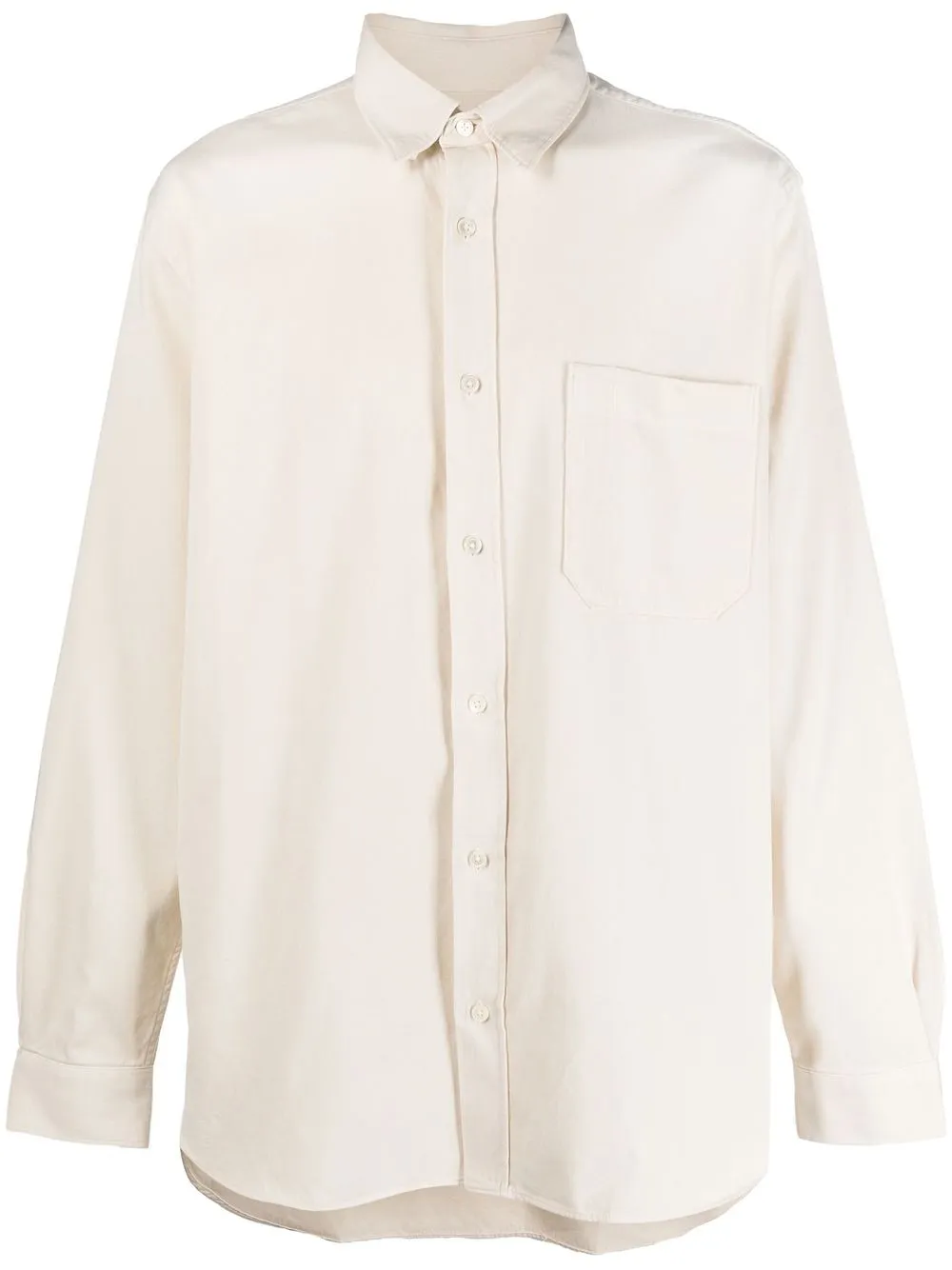 

Closed chest patch-pocket detail shirt - Neutrals