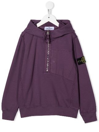 Stone Island Junior ハーフジップ パーカー - Farfetch