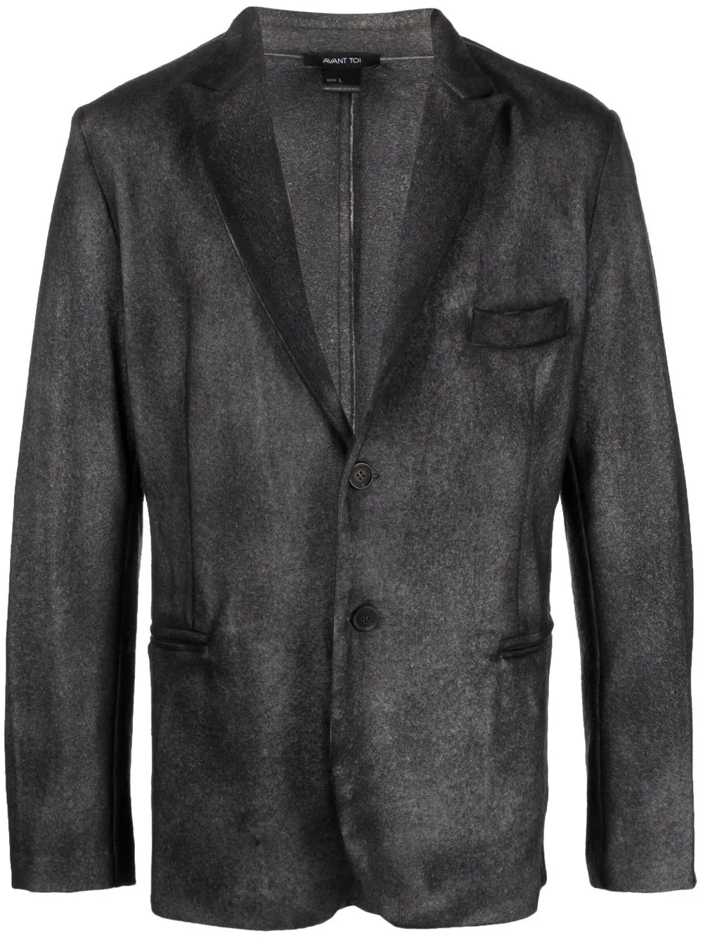 

Avant Toi faded single-breasted blazer - Black