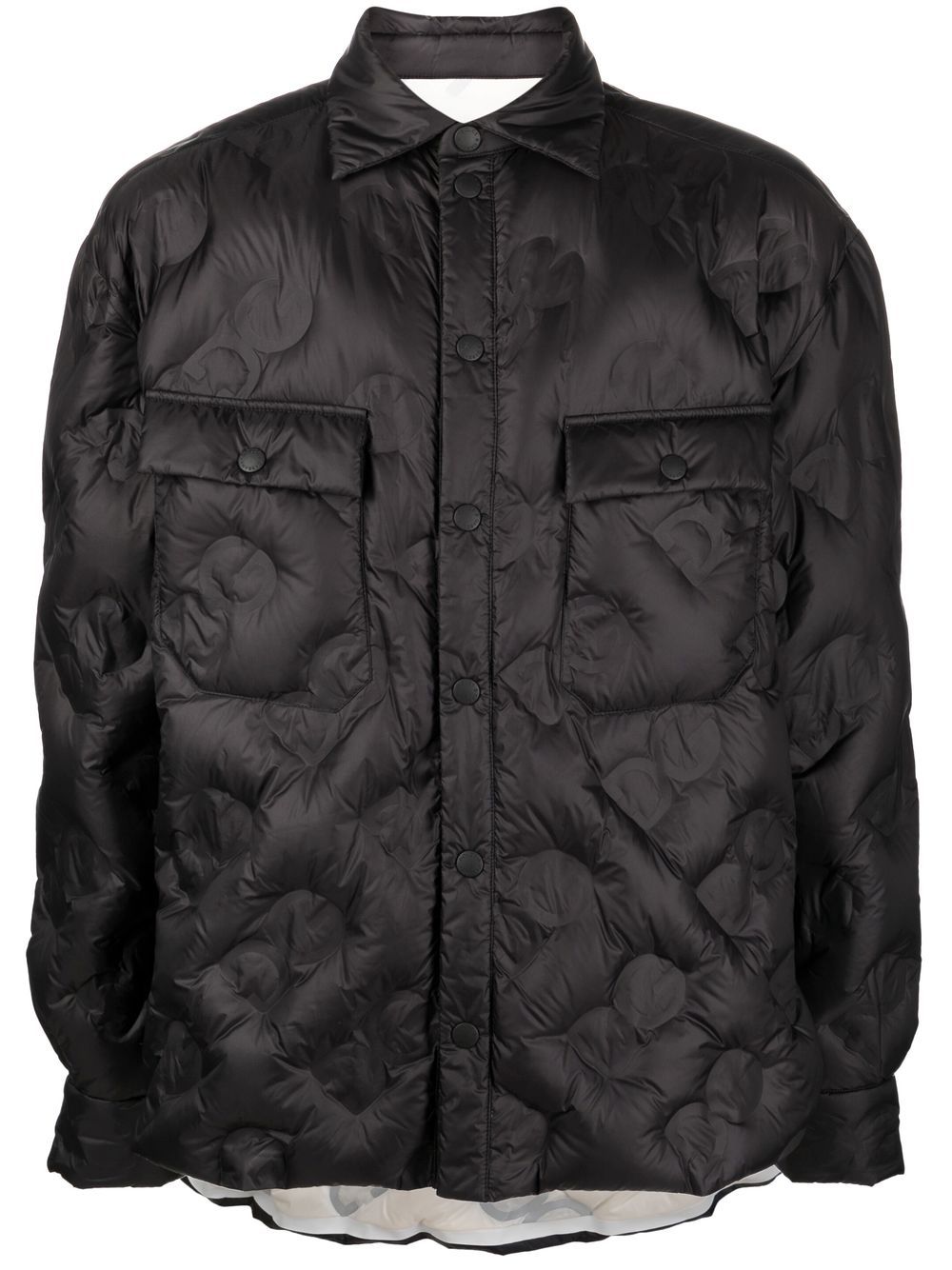 Shop Dolce & Gabbana Padded Fitted Jacket In Black