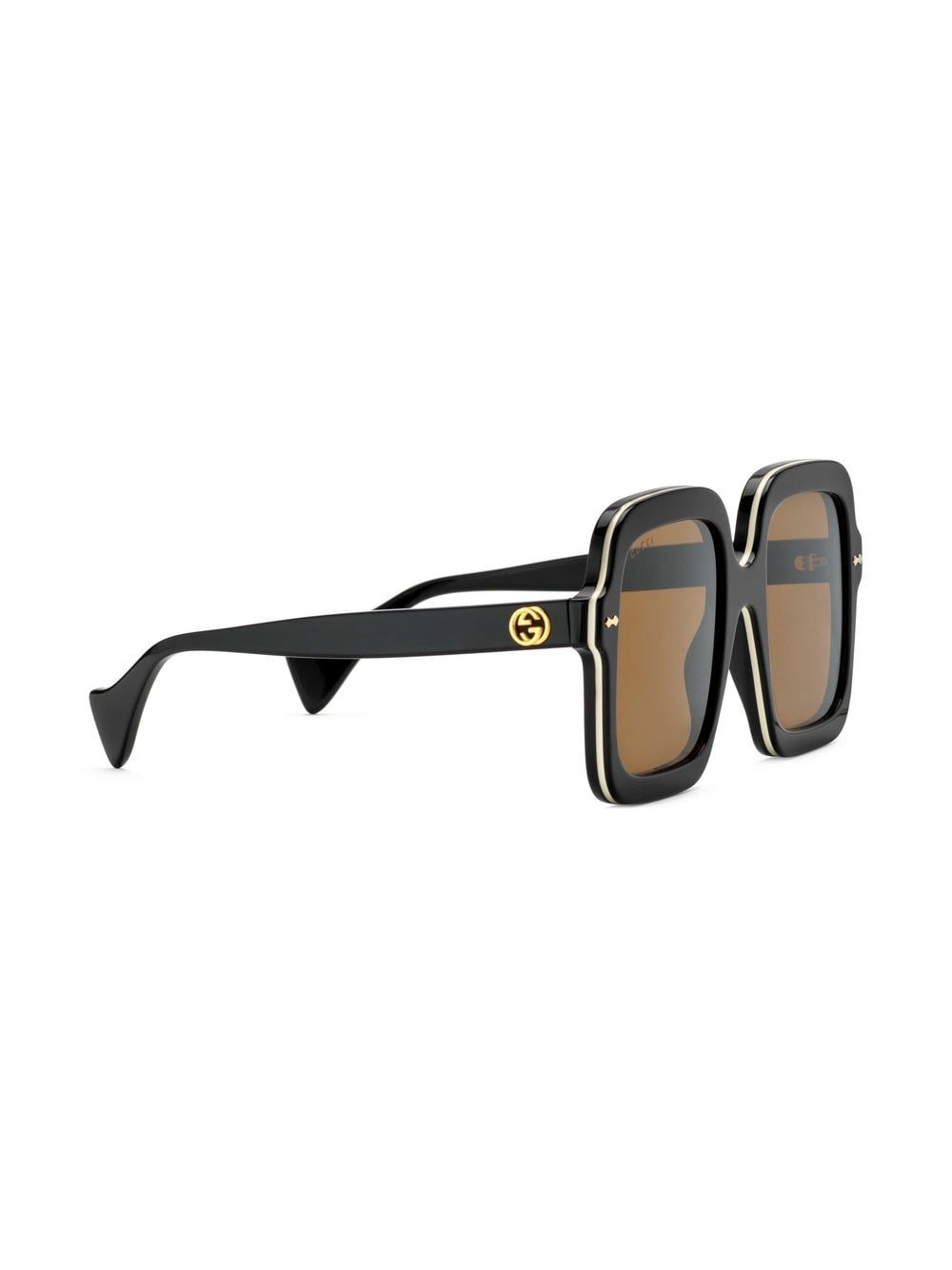 Gucci Eyewear Zonnebril met vierkant montuur - Bruin