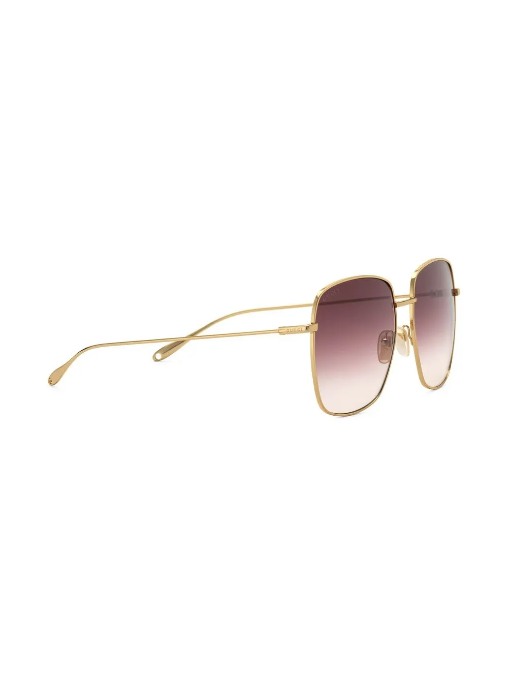 Gucci Eyewear Zonnebril met vierkant montuur - Rood