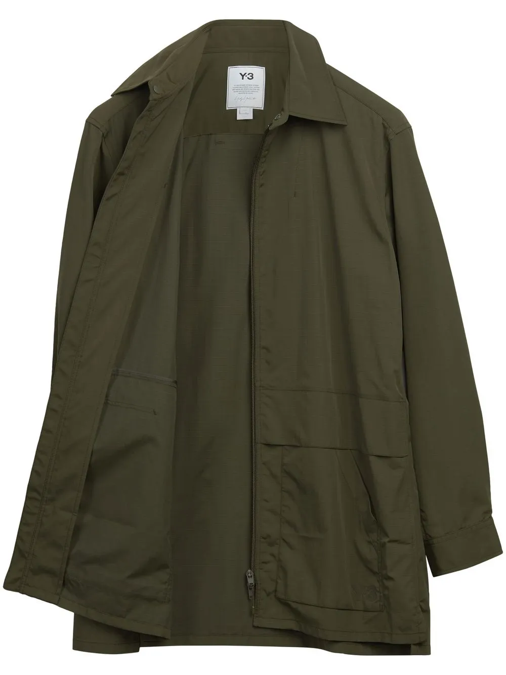 

Y-3 two-pocket pointed-collar windbreaker - Green