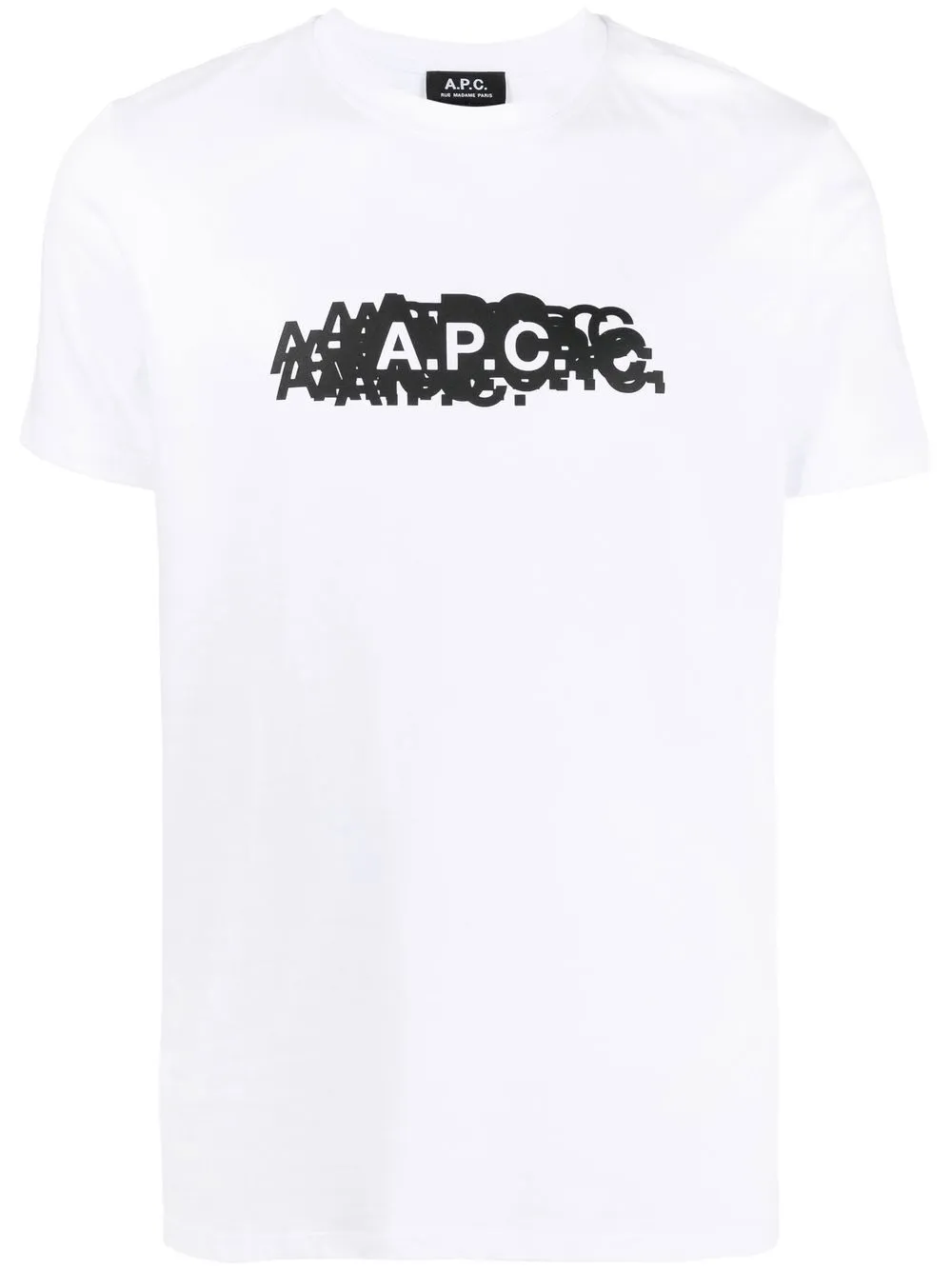 

A.P.C. playera manga corta con logo estampado - Blanco