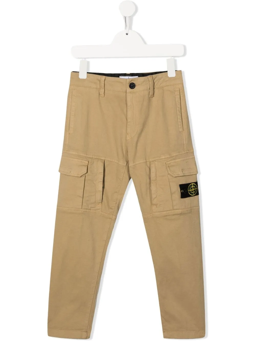 Stone Island Junior compass-patch cargo trousers - Neutrals