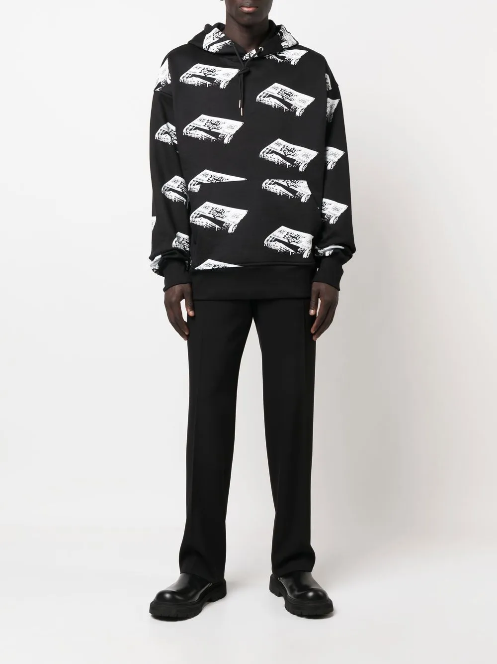 Daily Paper newspaperprint Pullover Hoodie Farfetch