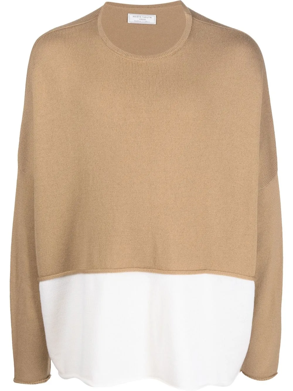 

Société Anonyme colour-block wool jumper - Neutrals