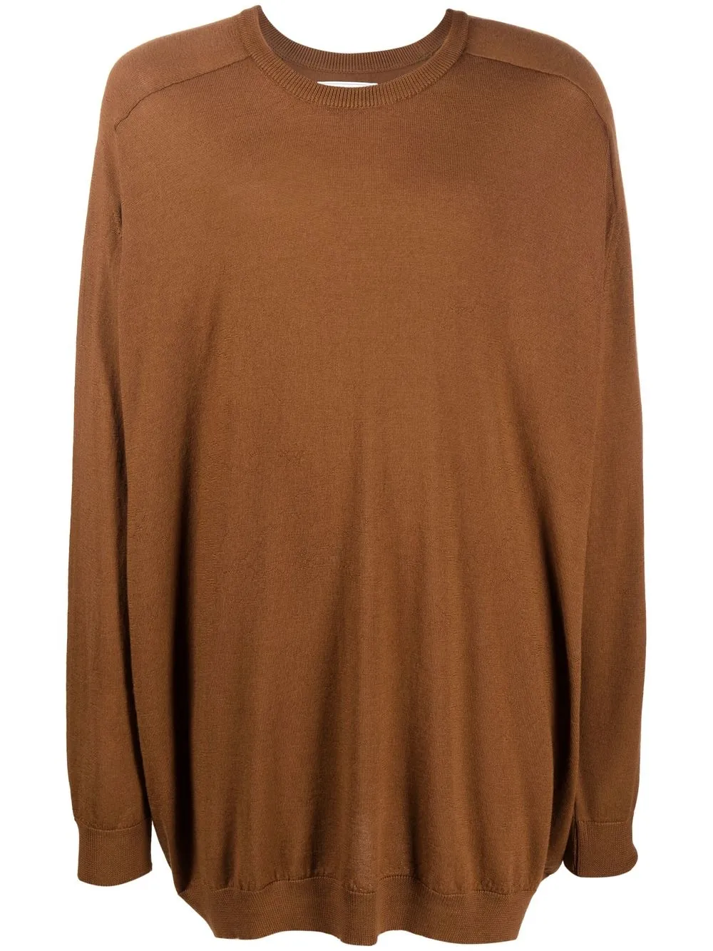 

Société Anonyme relaxed long wool jumper - Brown