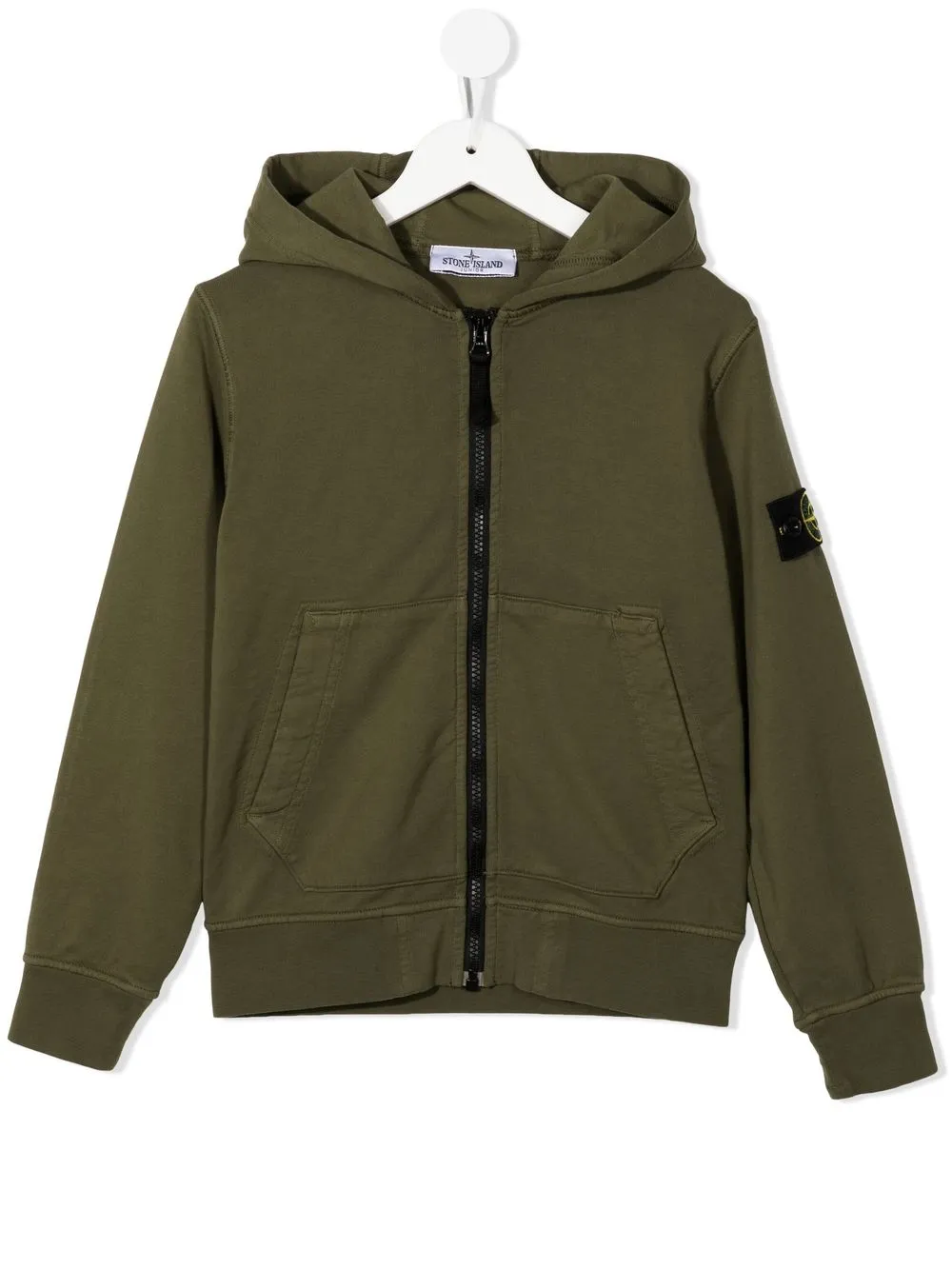 

Stone Island Junior hoodie con parche del logo - Verde