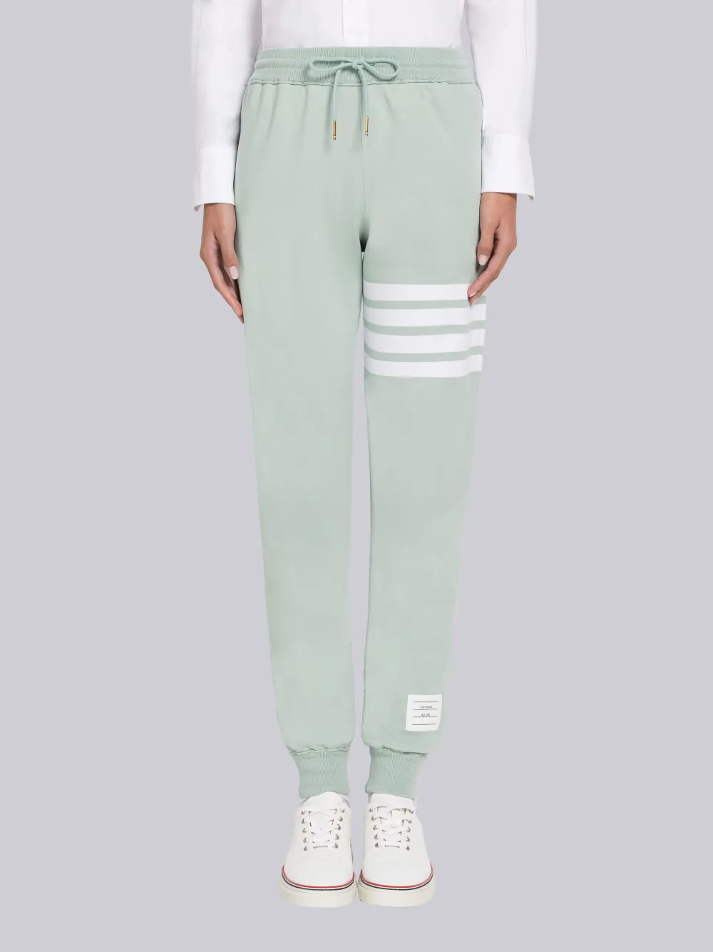 Thom Browne 4-bar Stripe Cotton Sweatpants In Green