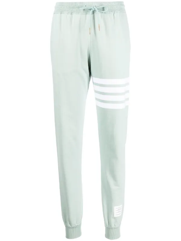 Thom Browne 4-Bar Stripe Cotton Sweatpants in Green