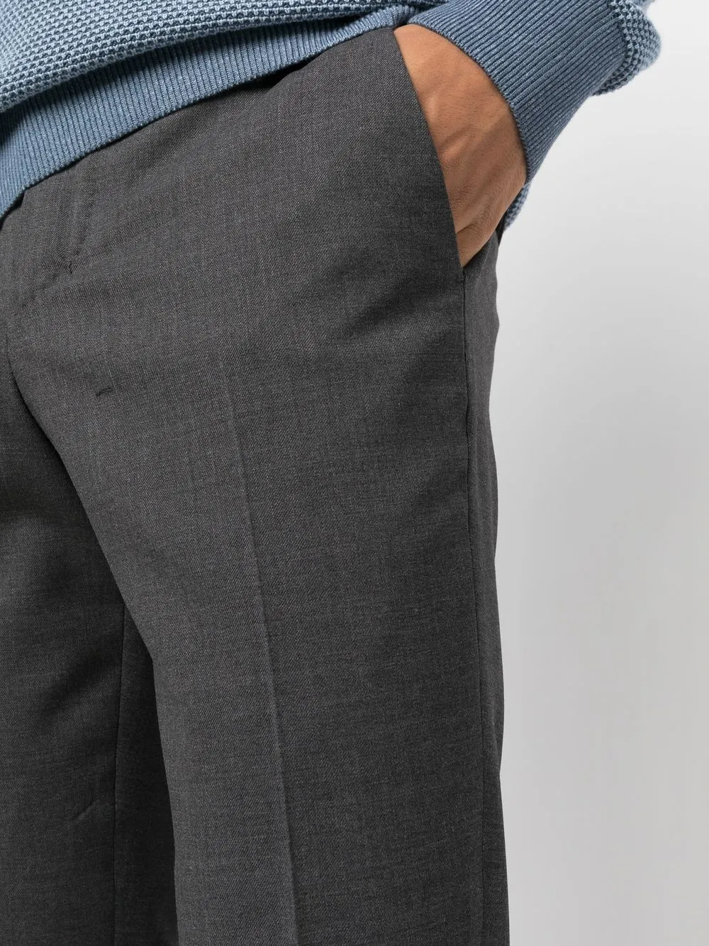 Pt Torino Straight-leg Tailored Trousers In Grau
