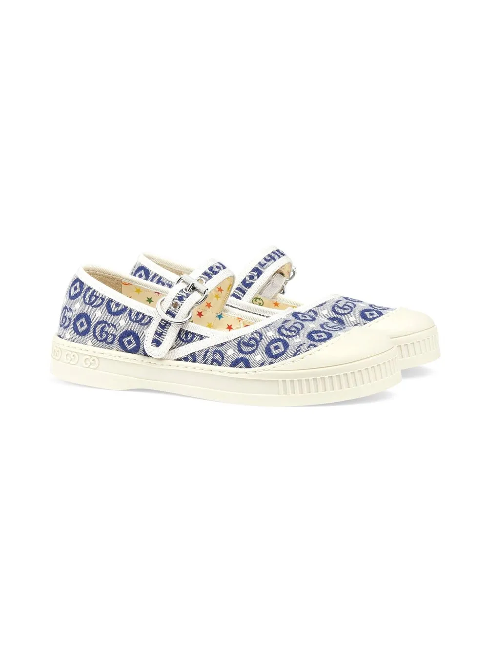 

Gucci Kids flats con logo GG - Azul