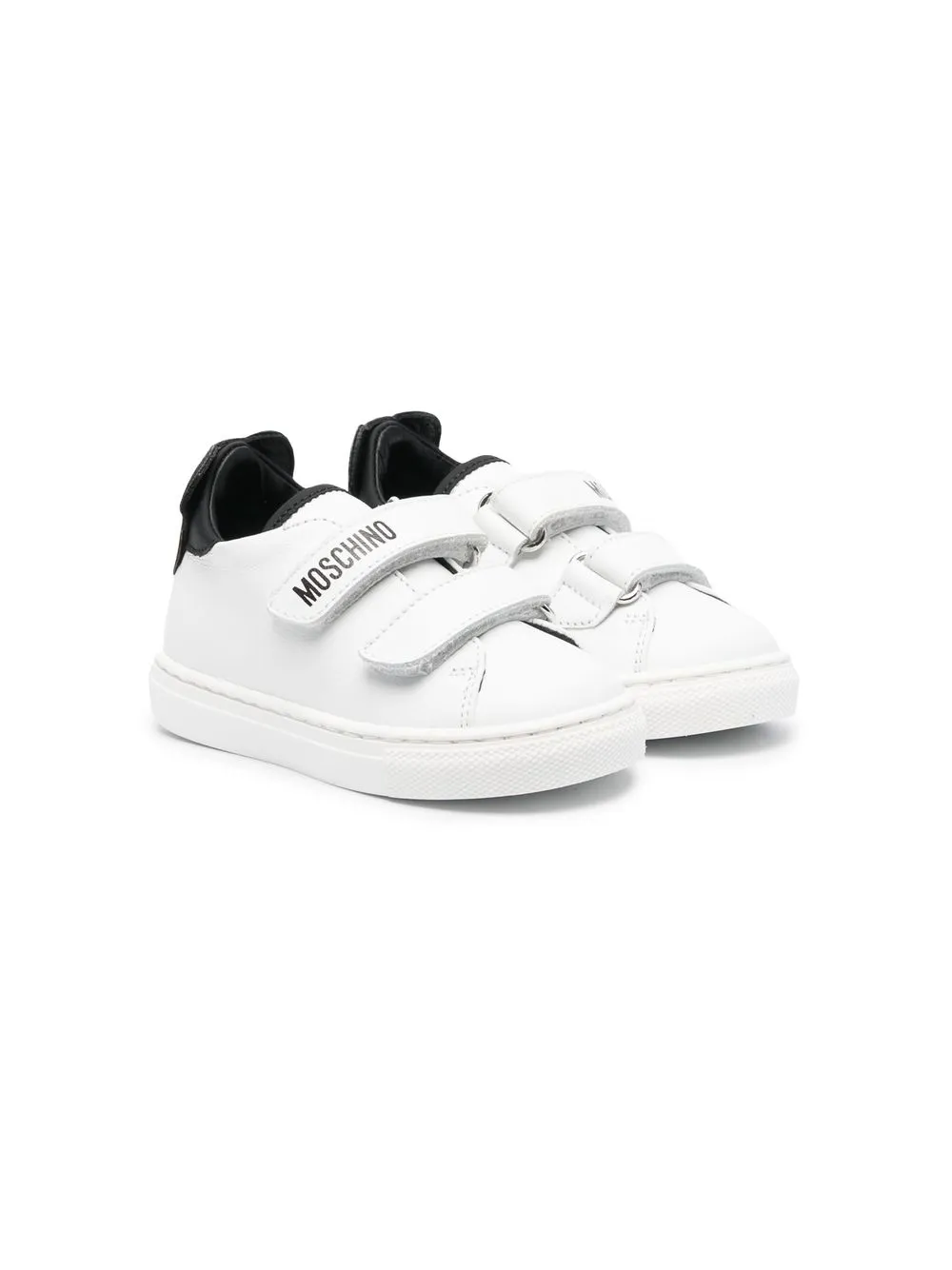 

Moschino Kids logo-strap low-top sneakers - White