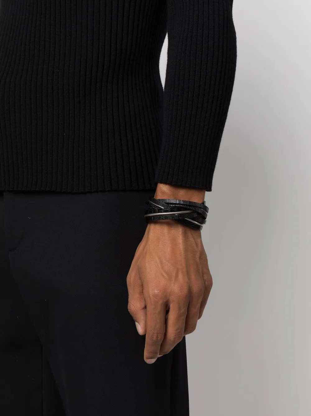 Saint Laurent Leather Strap Cuff Bracelet Farfetch