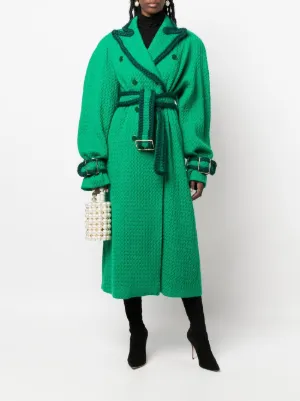 Farfetch Abbigliamento Cappotti e giubbotti Soprabiti Impermeabili Blu Cappotto con chiusura nascosta 