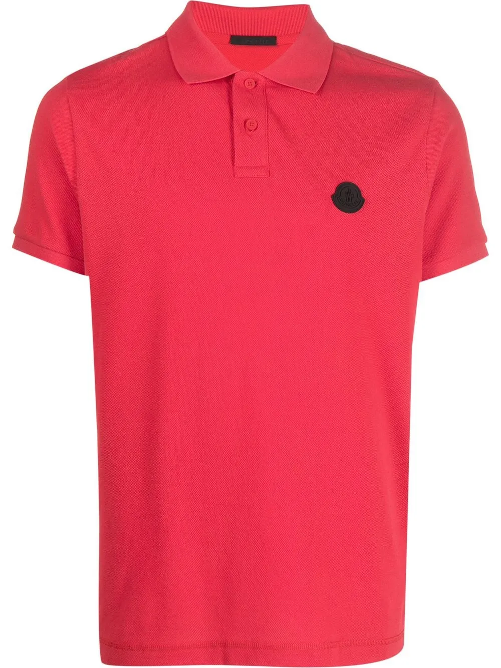 

Moncler playera tipo polo con parche del logo - Rojo