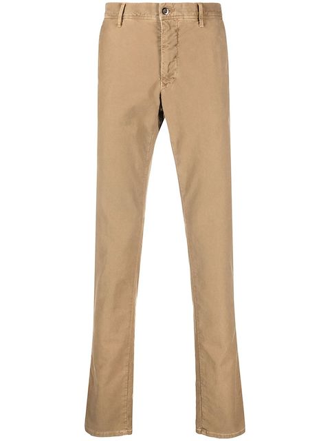 Incotex faded slim-cut chinos