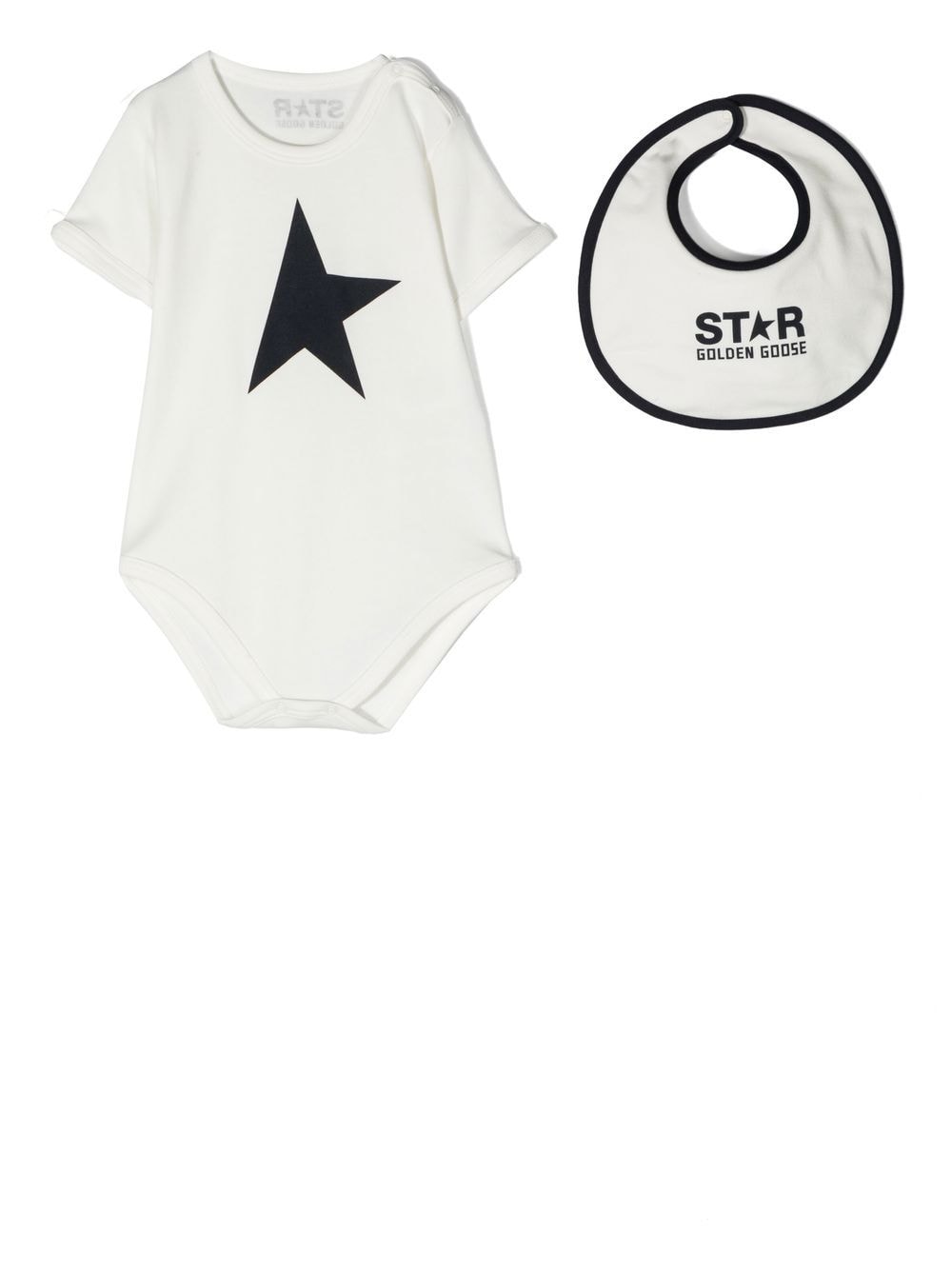 Shop Golden Goose Star Print Babygrow In White