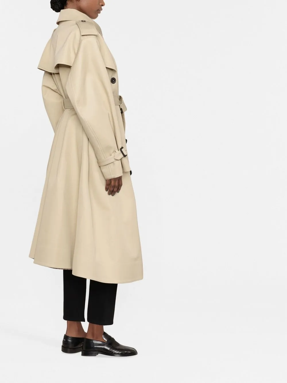 Shop Maison Margiela Double-breasted Trench Coat In Neutrals