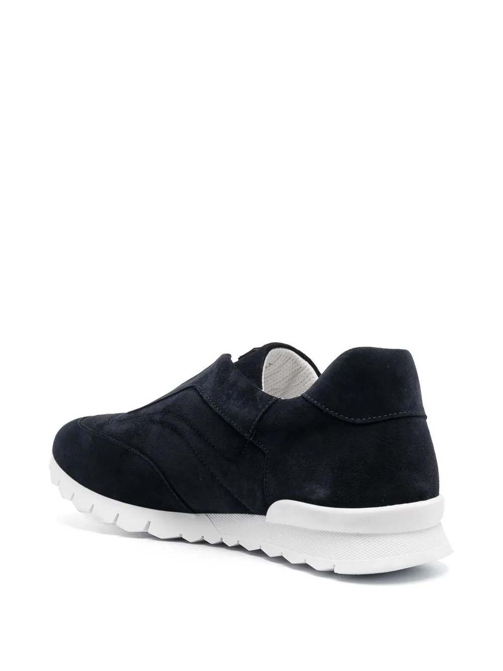  Kiton Klassische Slip On Sneakers   Blau 