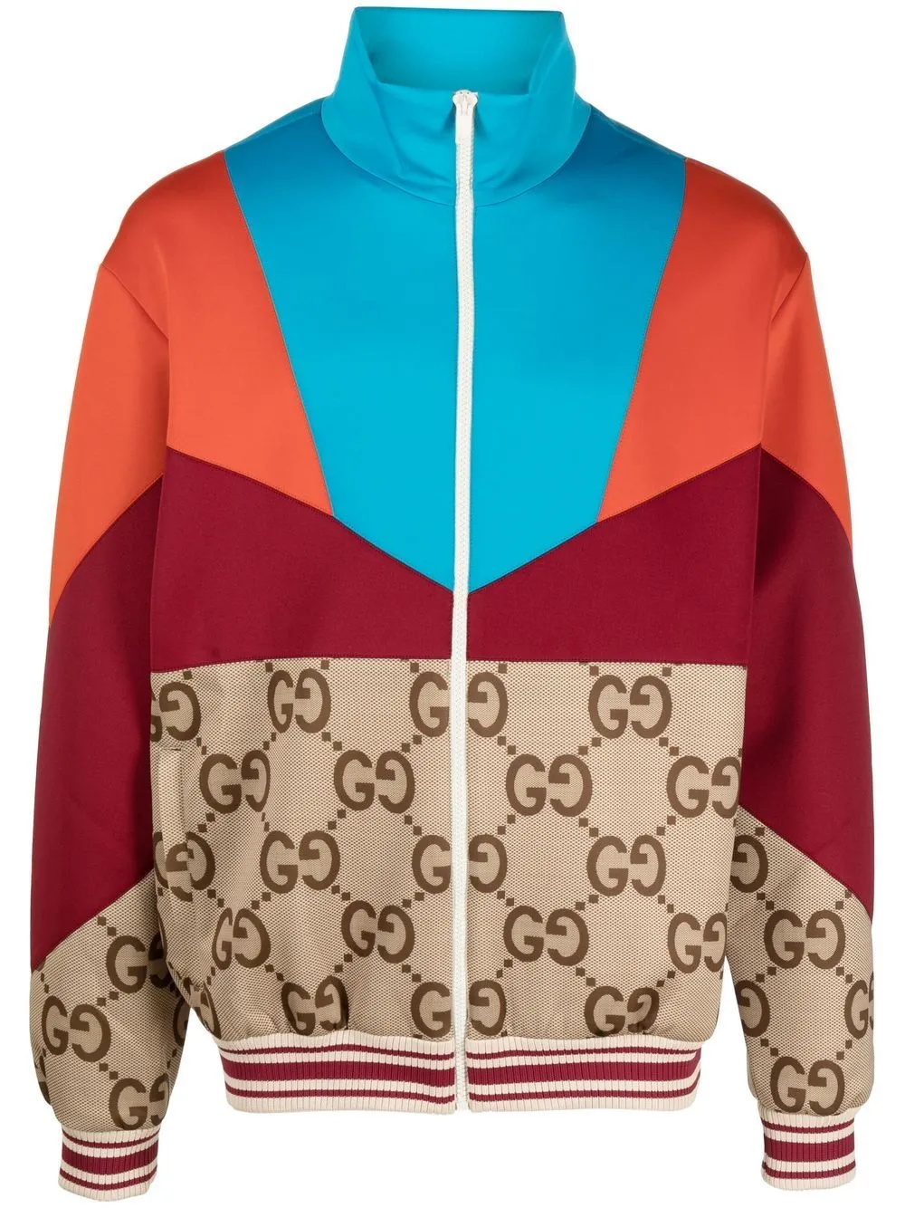 Gucci グッチ カラーブロック トラックジャケット - FARFETCH