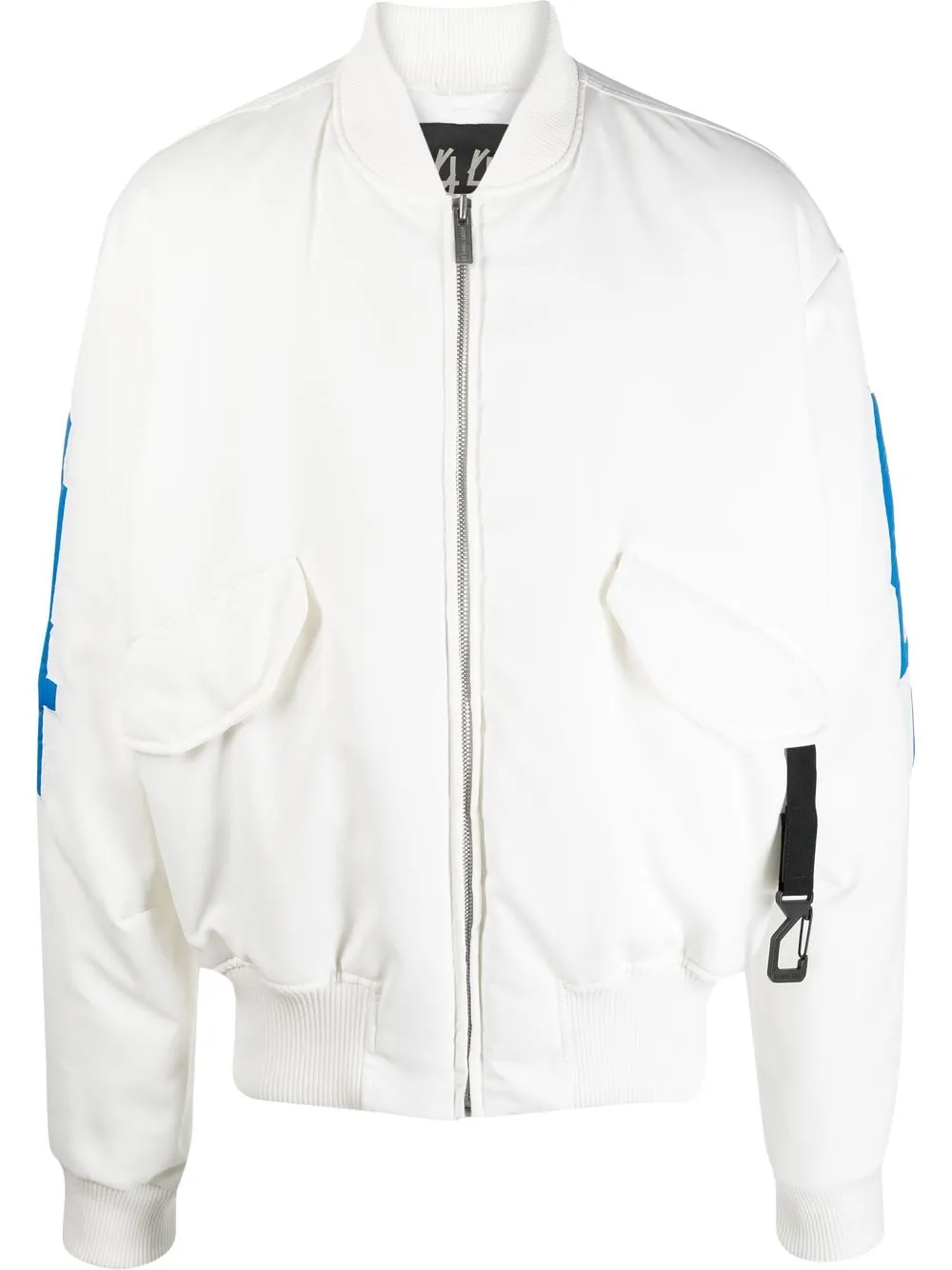 

44 LABEL GROUP chamarra bomber con logo estampado - Blanco