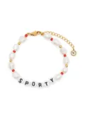 Sporty & Rich Sporty pearl-bead bracelet - White