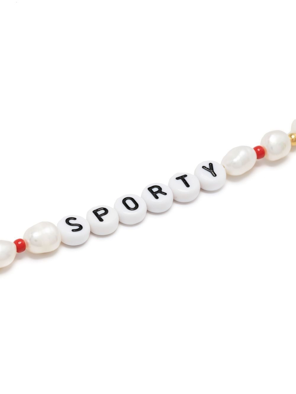 Shop Sporty And Rich Sporty Pearl-bead Bracelet