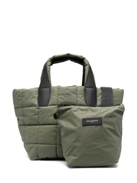 VeeCollective logo-print quilted tote bag 