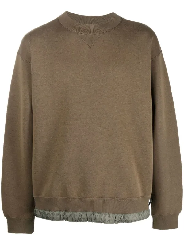 Sacai Drawstring crew-neck Sweatshirt 