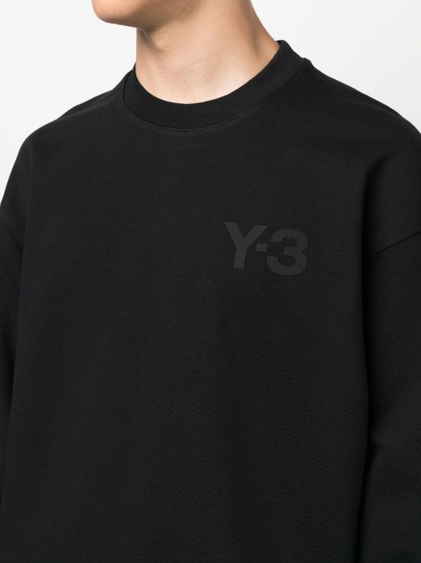 Y-3 logo-print crew-neck Sweatshirt - Farfetch