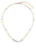 Sporty & Rich Be Nice pearl-bead necklace - White