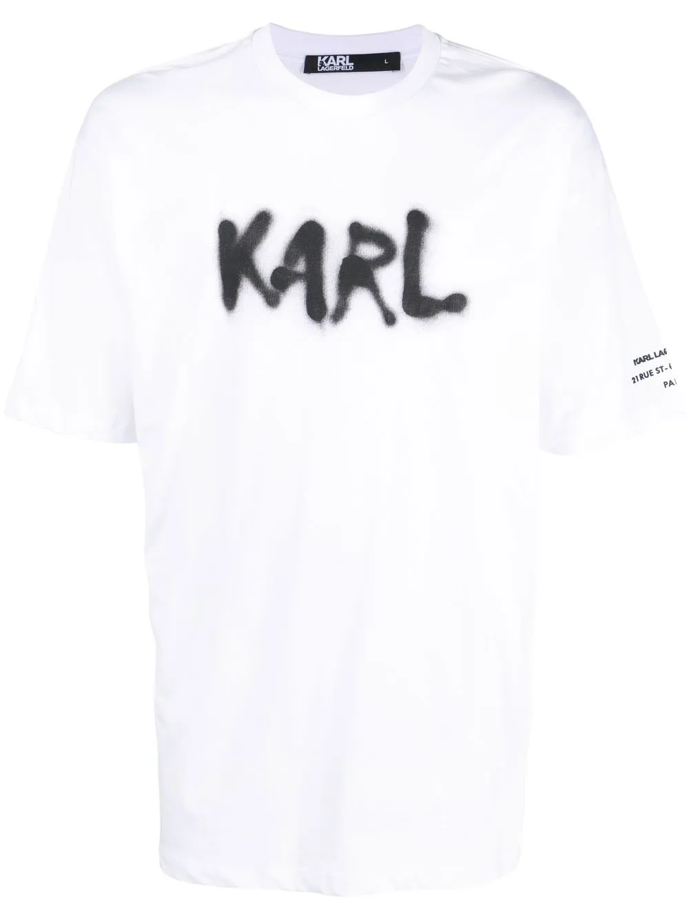 Karl Lagerfeld playera con logo estampado - Blanco