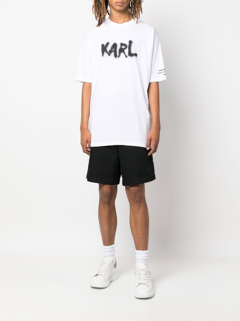 Karl Lagerfeld T-shirt met logoprint - Wit