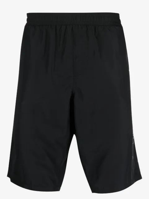 Balmain shorts de playa con logo estampado