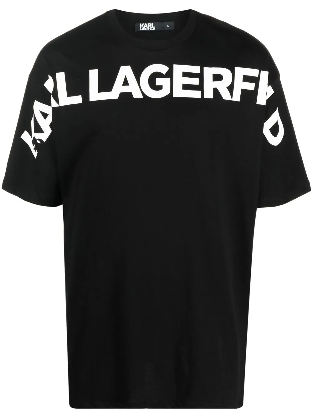 

Karl Lagerfeld playera con logo estampado - Negro