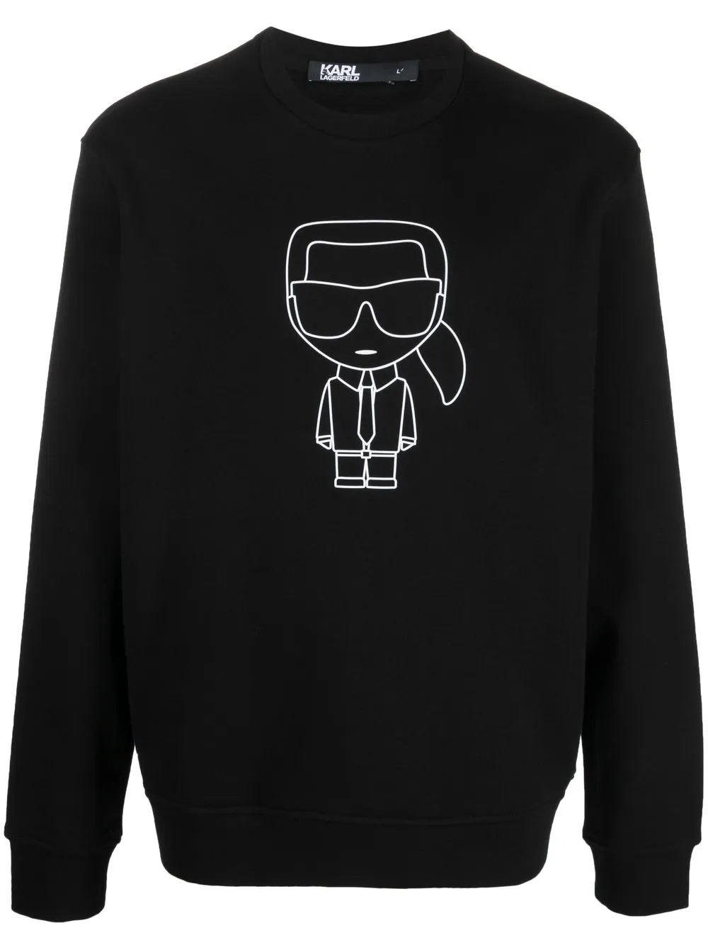 

Karl Lagerfeld sudadera con logo estampado - Negro