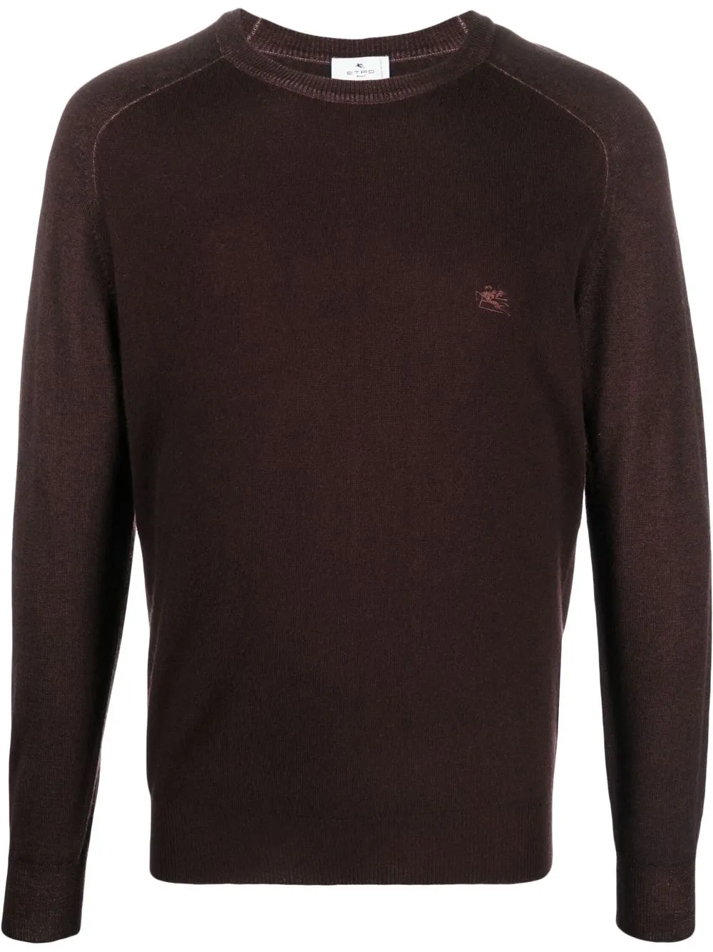 

ETRO logo-embroidered virgin wool jumper - Brown