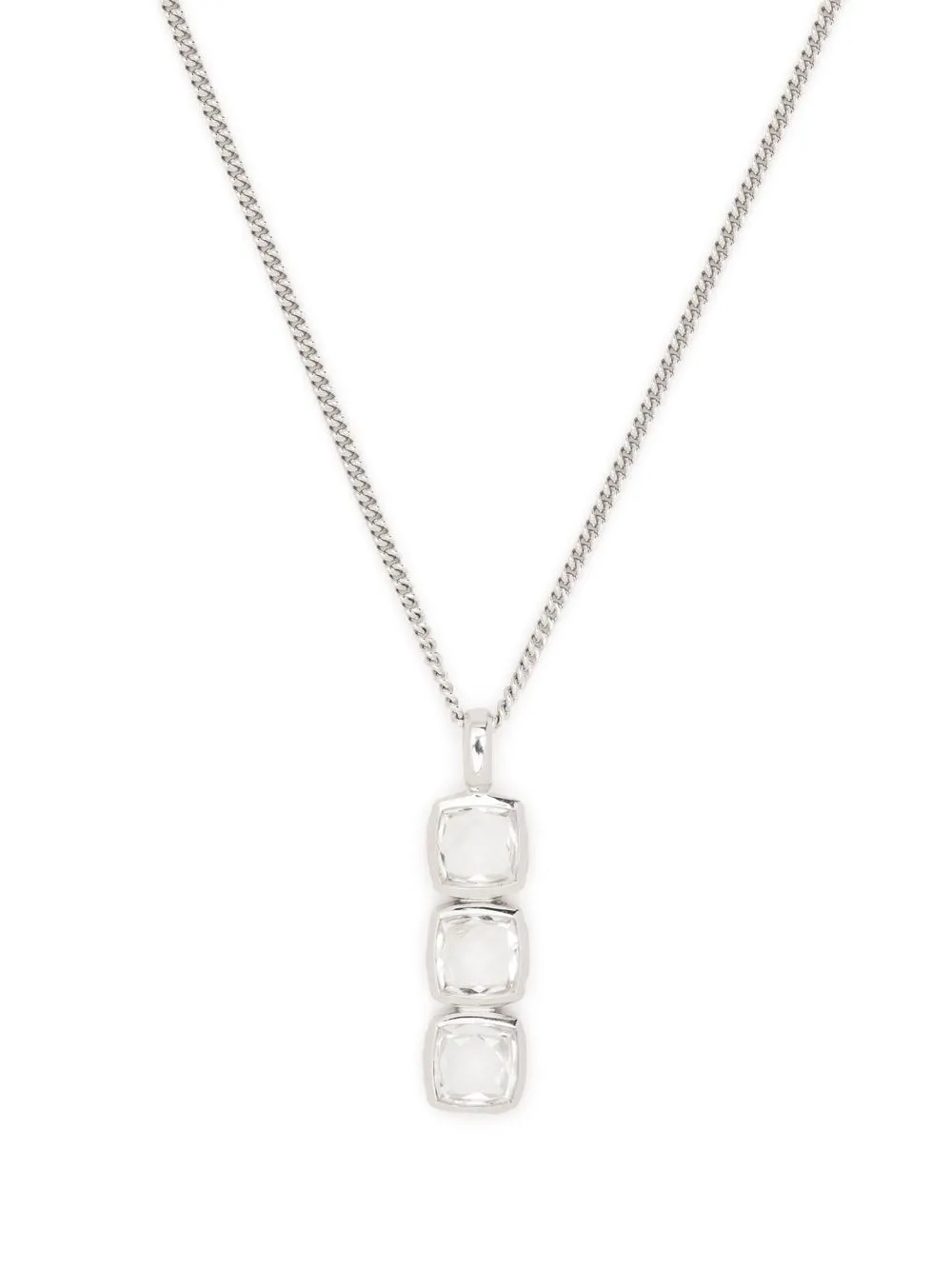 

Tom Wood collar en plata de ley con detalles de cristal - WHITE CRYSTAL