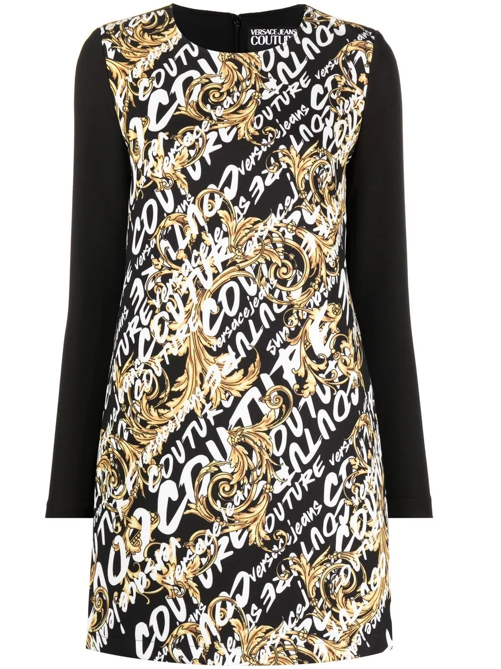 

Versace Jeans Couture vestido corto con estampado Barocco - Negro